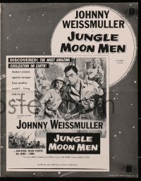 5g0803 JUNGLE MOON MEN pressbook 1955 Johnny Weissmuller as himself w/ Jean Byron & Kimba the chimp!