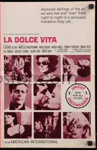 5g0813 LA DOLCE VITA pressbook R1966 Federico Fellini, Marcello Mastroianni, sexy Anita Ekberg!