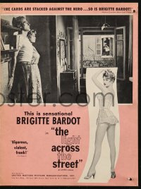 5g0824 LIGHT ACROSS THE STREET pressbook 1957 sexiest full-length Brigitte Bardot!