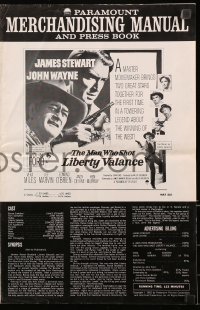 5g0840 MAN WHO SHOT LIBERTY VALANCE pressbook 1962 John Wayne & James Stewart together, John Ford