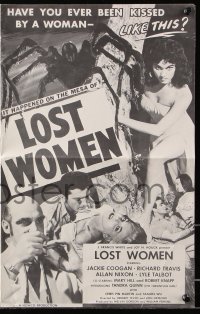 5g0850 MESA OF LOST WOMEN pressbook 1952 grown up Jackie Coogan vs super women who kissed & killed!