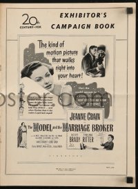 5g0851 MODEL & THE MARRIAGE BROKER pressbook 1951 Scott Brady kisses Jeanne Crain, Thelma Ritter!
