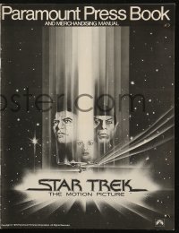 5g0955 STAR TREK pressbook 1979 cool art of William Shatner & Leonard Nimoy by Bob Peak!