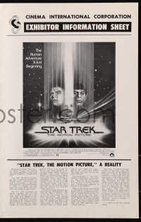 5g0954 STAR TREK Australian pressbook 1979 cool art of William Shatner & Leonard Nimoy by Bob Peak!