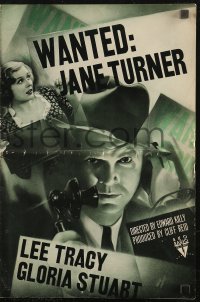 5g1013 WANTED JANE TURNER pressbook 1936 Lee Tracy, Gloria Stuart, Ann Preston, very rare!