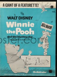 5g1023 WINNIE THE POOH & THE BLUSTERY DAY pressbook 1969 A.A. Milne, Tigger, Piglet, Eeyore!