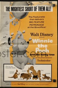 5g1024 WINNIE THE POOH & THE HONEY TREE pressbook 1966 Disney, Eeyore, Rabbit & Christopher Robin!