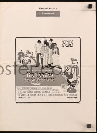 5g1030 YELLOW SUBMARINE pressbook 1968 psychedelic art of Beatles John, Paul, Ringo & George!