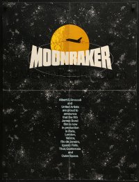 5g0260 MOONRAKER promo brochure 1979 Roger Moore as James Bond, unfolds to make a 21x28 poster!