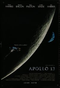 5h0794 APOLLO 13 advance 1sh 1995 Ron Howard directed, Tom Hanks, image of module in moon's orbit!