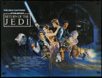 5h0055 RETURN OF THE JEDI British quad 1983 Lucas' classic, different art by Kirby including Ewok!
