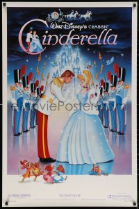 5h0855 CINDERELLA prince style 1sh R1987 Walt Disney classic romantic musical fantasy cartoon!