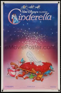 5h0856 CINDERELLA slipper style 1sh R1987 Walt Disney classic romantic musical fantasy cartoon!