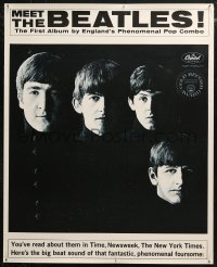5h0569 BEATLES 24x30 commercial poster 1970s Meet John, Paul, George & Ringo, their first album!