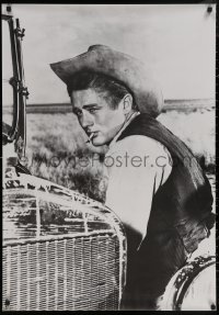 5h0586 JAMES DEAN 26x38 commercial poster 1980 great smoking close-up near truck from Giant!