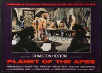 5h0600 PLANET OF THE APES 24x34 English commercial poster 1980s Charlton Heston, classic sci-fi!
