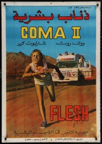5h0178 FLEISCH Egyptian poster 1981 Rainer Erler, sexy woman in peril chased by ambulance!