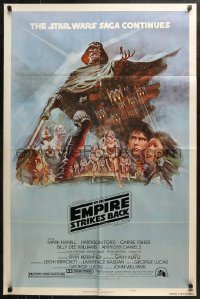 5h0889 EMPIRE STRIKES BACK style B NSS style 1sh 1980 George Lucas classic, art by Tom Jung!