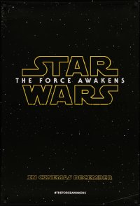 5h0048 FORCE AWAKENS teaser DS English 1sh 2015 Star Wars: Episode VII, title over starry background!