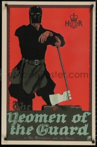 5h0367 YEOMEN OF THE GUARD stage play English double crown 1910s Gilbert & Sullivan, executioner!