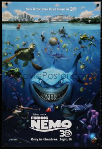 5h0899 FINDING NEMO advance DS 1sh R2012 Disney & Pixar animated fish movie, cool image of cast!