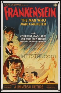 5h0284 FRANKENSTEIN S2 poster 2000 best artwork of Boris Karloff as the monster!