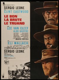 5h0068 GOOD, THE BAD & THE UGLY French 23x31 1968 Eastwood, Lee Van Cleef, Wallach, Leone classic!