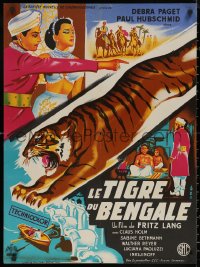 5h0076 TIGER OF ESCHNAPUR French 23x31 1959 Fritz Lang's Der Tiger von Eschnapur, Belinsky art!