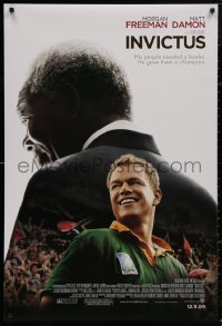 5h0950 INVICTUS advance DS 1sh 2009 Morgan Freeman as Nelson Mandela, Matt Damon, rugby!