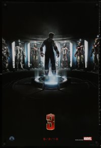 5h0954 IRON MAN 3 teaser DS 1sh 2013 cool image of Robert Downey Jr & many suits, coming 5/3/13!