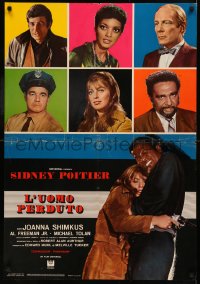 5h0046 LOST MAN Italian 26x38 pbusta 1969 Poitier crowded a lifetime into 37 suspensful hours!