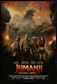 5h0961 JUMANJI: WELCOME TO THE JUNGLE int'l advance DS 1sh 2017 Johnson, Black, different image!