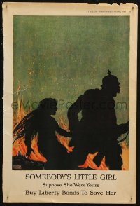 5h0310 LADIES' HOME JOURNAL magazine page 1918 iconic Word War I silhouette art by Ellsworth Young!