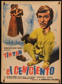 5h0003 EL CENICIENTO Mexican poster 1952 different Josep Renau artwork of German Valdes as Tin-Tan!
