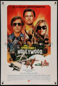 5h1033 ONCE UPON A TIME IN HOLLYWOOD advance DS 1sh 2019 Tarantino, montage art by Steve Chorney!