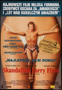5h0031 PEOPLE VS. LARRY FLYNT Polish 27x39 1997 Woody Harrelson as the founder of Hustler Magazine!