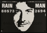 5h0033 RAIN MAN Polish 26x37 1990 Erol art of autistic Dustin Hoffman, directed by Barry Levinson!