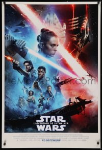 5h1084 RISE OF SKYWALKER int'l French language advance DS 1sh 2019 Star Wars, Ridley, cast montage!
