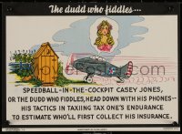 5h0680 DIRECTORATE OF FLYING SAFETY 11x15 special poster 1940s aviation art, the dudd who fiddles!