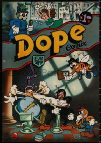 5h0682 DOPE COMIX 17x24 special poster 1980s anti-drug comic book series, Leslie Cabarga art!