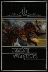 5h0688 FLASH GORDON 25x38 special poster 1980 best different vertical artwork by Philip Castle!