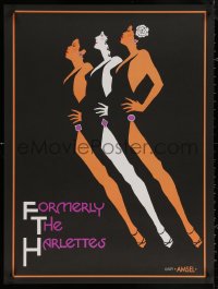 5h0331 FORMERLY THE HARLETTES 25x33 music poster 1977 Richard Amsel art of sexy singers!