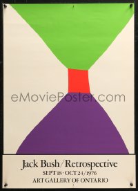 5h0512 JACK BUSH RETROSPECTIVE 20x28 Canadian museum/art exhibition 1976 colorful art by the artist!