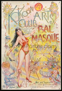 5h0718 KOKOON ARTS CLUB BAL MASQUE 16x24 special poster 1987 colorful and sexy art by Sedlon!