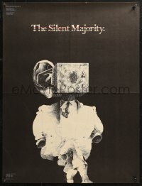 5h0756 SILENT MAJORITY 22x28 special poster 1970 strange, surreal and wild art by Alan E. Cober!