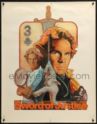 5h0564 SWORD OF JUSTICE tv poster 1978 Dack Rambo, Bert Rosario, Alex Courtney, comedy series!