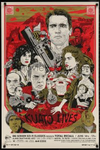 5h0387 TOTAL RECALL #405/450 24x36 art print 2009 different art by Tyler Stout, 1st edition!