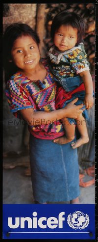 5h0767 UNICEF 16x40 special poster 2001 great image of girl and child, United Nations program