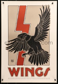 5h0419 WINGS 16x24 art print R1980 different, cool David Lance Goines art of black bird, more!