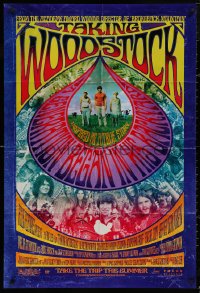 5h1143 TAKING WOODSTOCK advance DS 1sh 2009 Ang Lee, cool psychedelic design & art!